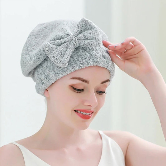 Toalla para el cabello microfibra  gorro